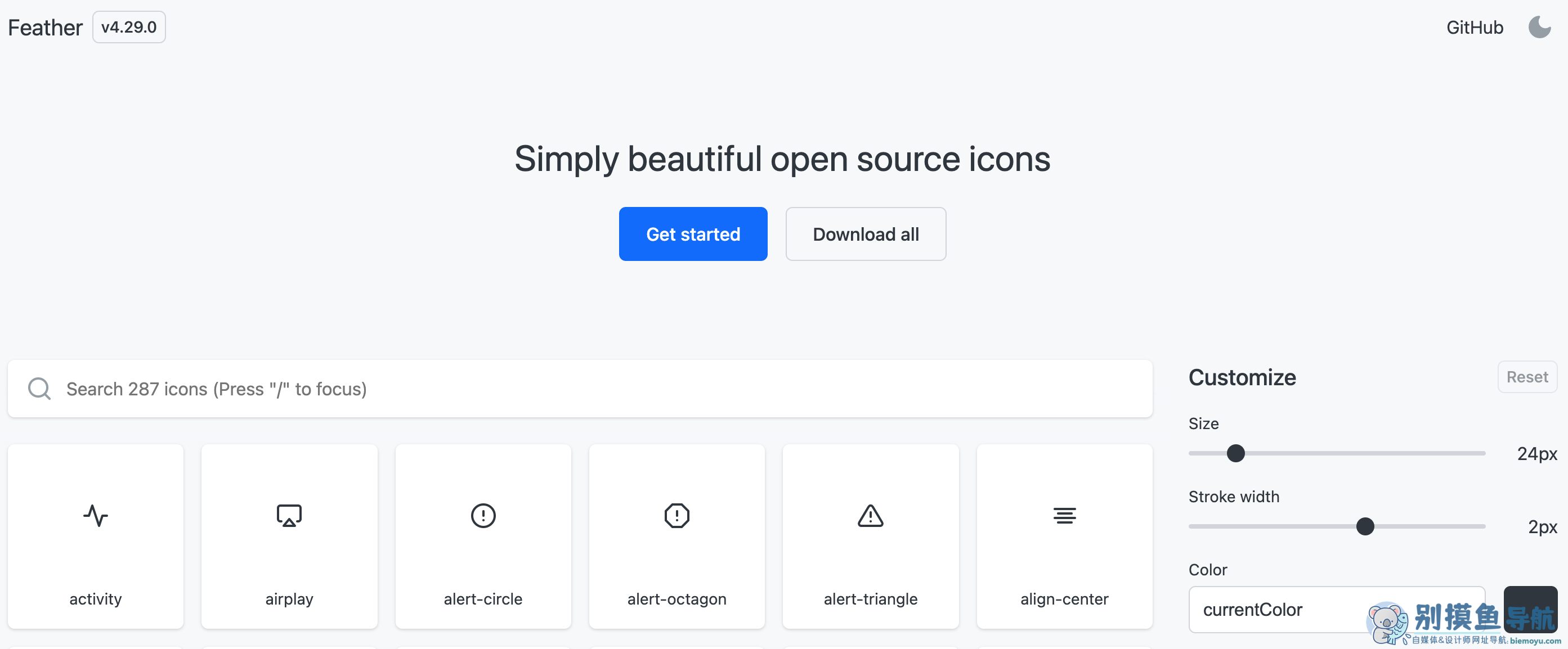 feather icons