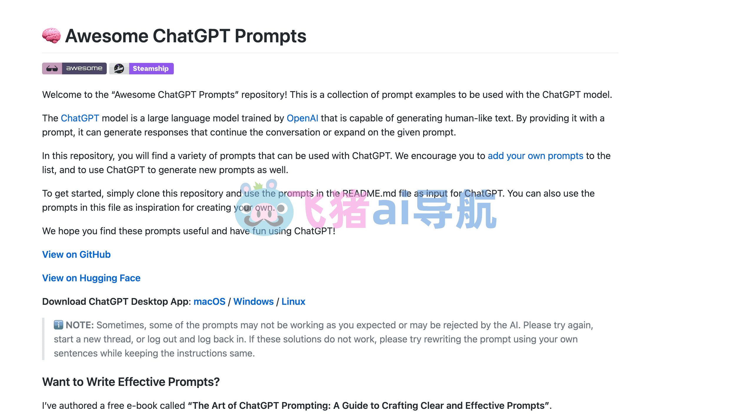 Awesome ChatGPT Prompts